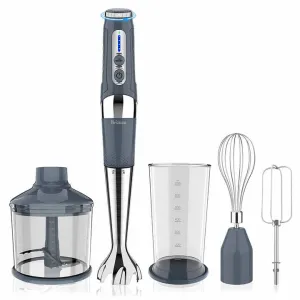 خلاط يدوي صغير 4 في 1 لاسلكي لعصائر الطازجة خلاط مطبخ محمول يدوي كهربائي احترافي4 in 1 Mini Cordless Hand Blender for Fresh Juices Professional Electric Handheld Portable Kitchen Blender
