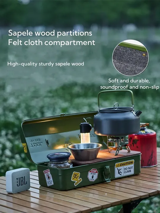 حقيبة تخييم محمولة معدنية حديدية للأنشطة . Portable Metal Iron Camping Bag for Outdoor
