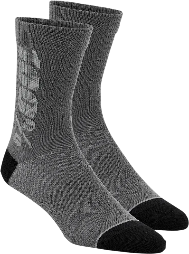 100% Rythym Socks - Charcoal/Gray - Large/XL 24006-457-18