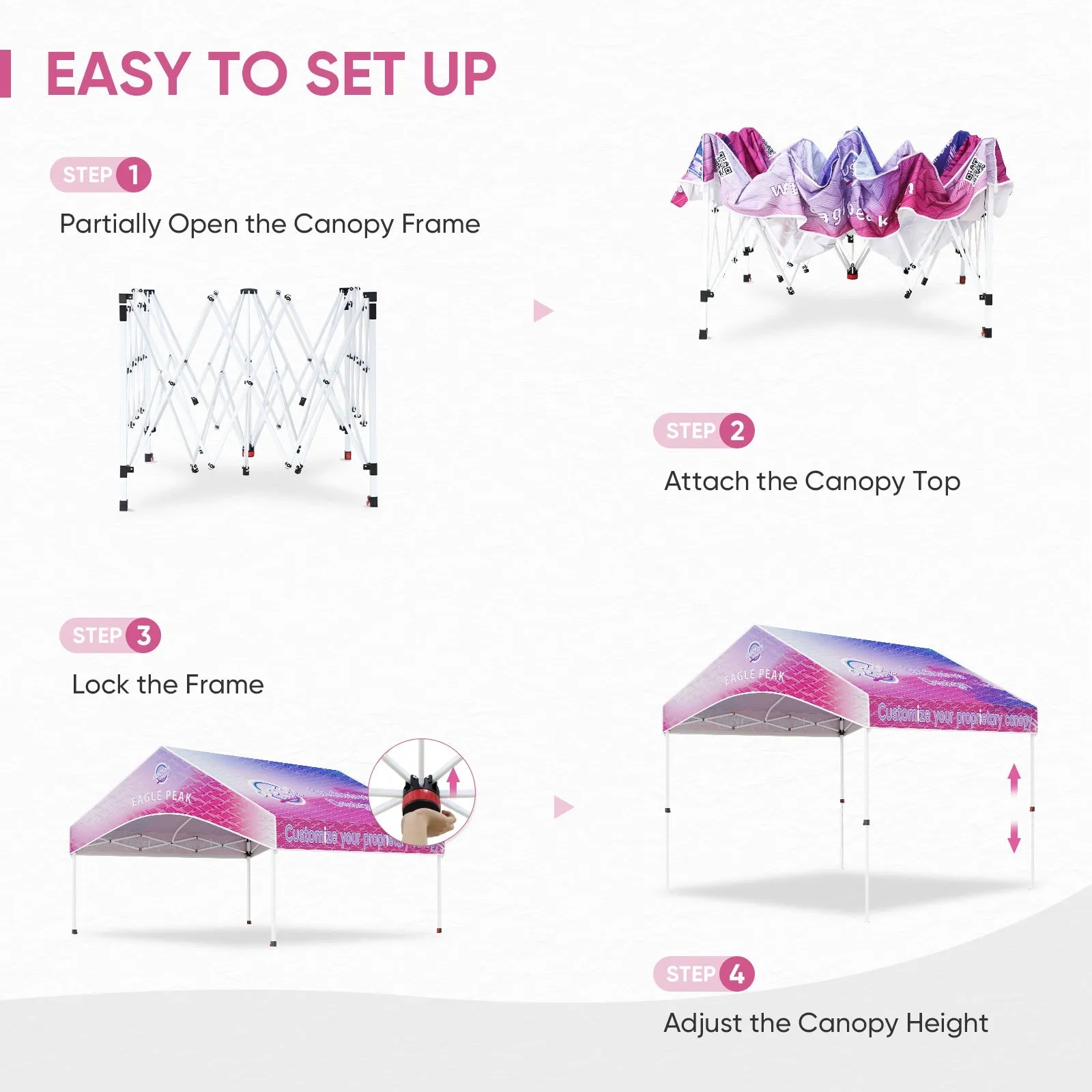 10x10 Custom Commercial Canopy with Gable Roof, CLICK TO CONFIGURE - Package Prices Start at $489.99