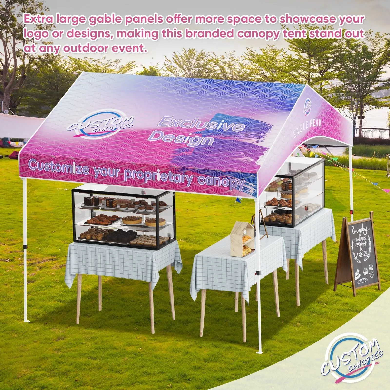10x10 Custom Commercial Canopy with Gable Roof, CLICK TO CONFIGURE - Package Prices Start at $489.99