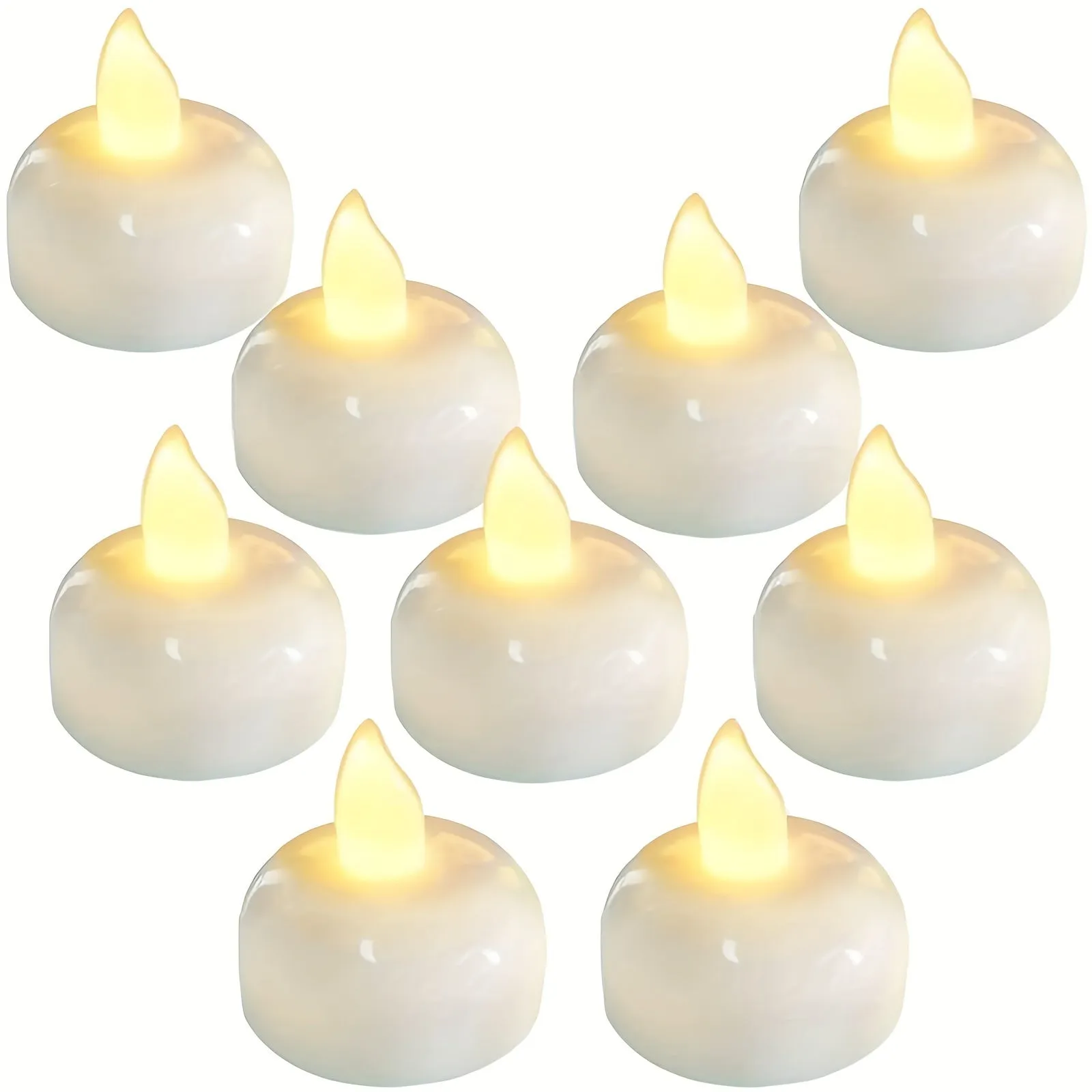 12 pcs Sensor Candle Lights, Floating LED Electronic Candle, Party Decoration Little Night Lights, Valentine's Day Halloween Christmas Festival Ambient Lights