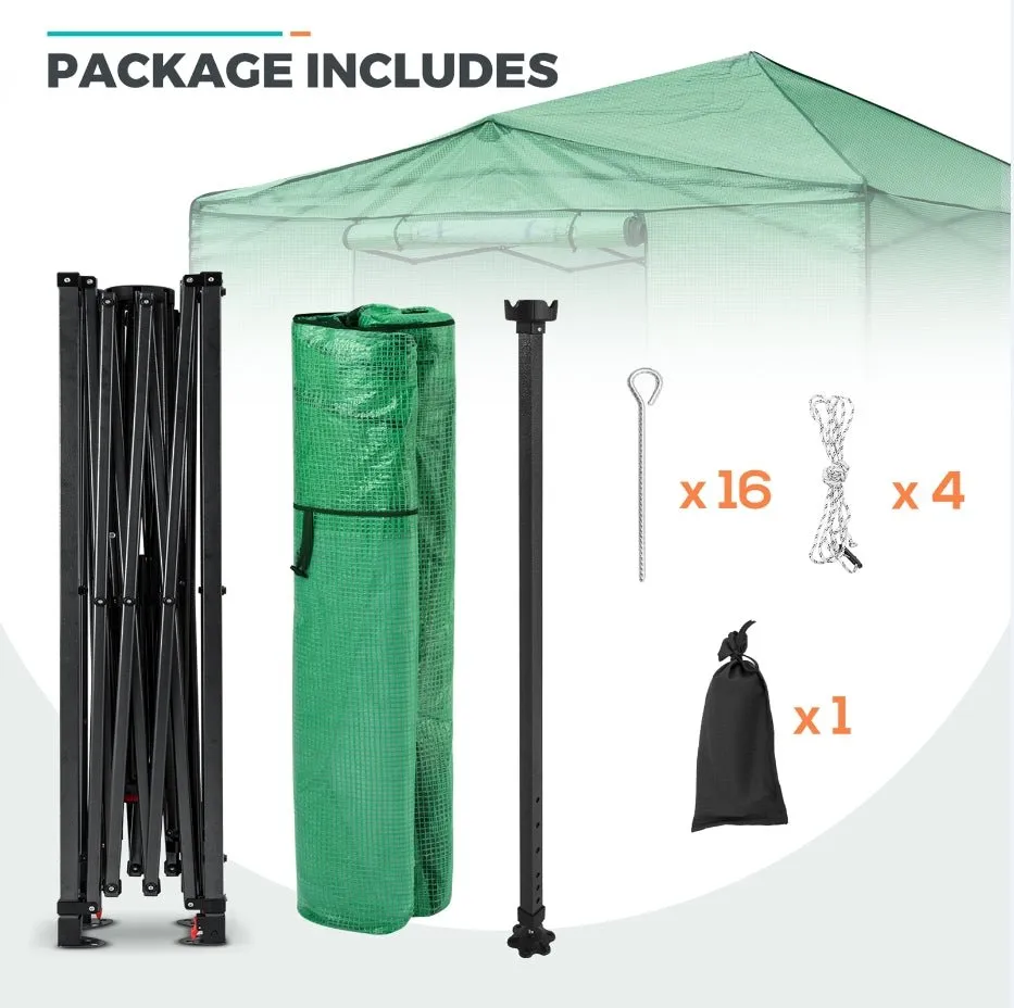 12x8 Portable Large Walk-in Pop Up Greenhouse