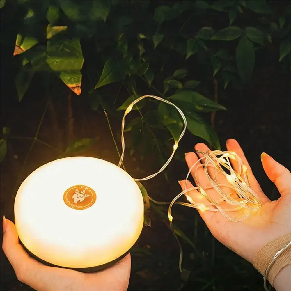 2-in-1 Rechargeable Camping String Light & Lantern