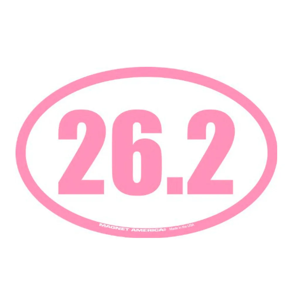 2 X 26.2 Marathon Vinyl Decal Magnet Car Truck Bumper Running Sports Race Pink