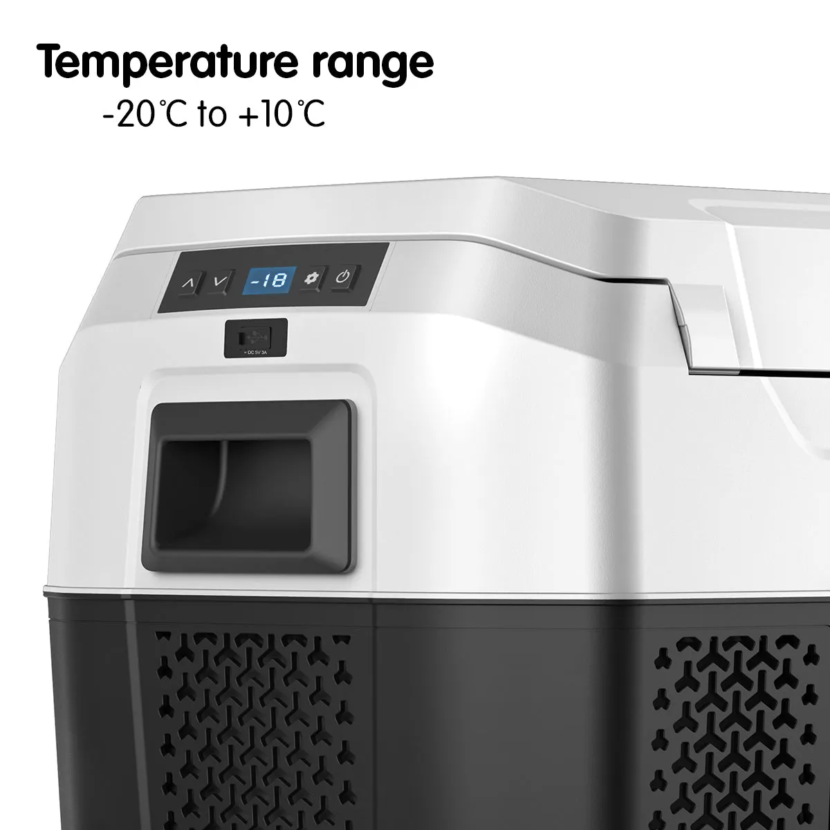 20L Portable Fridge Freezer Cooler | Camping Refrigerator | Black