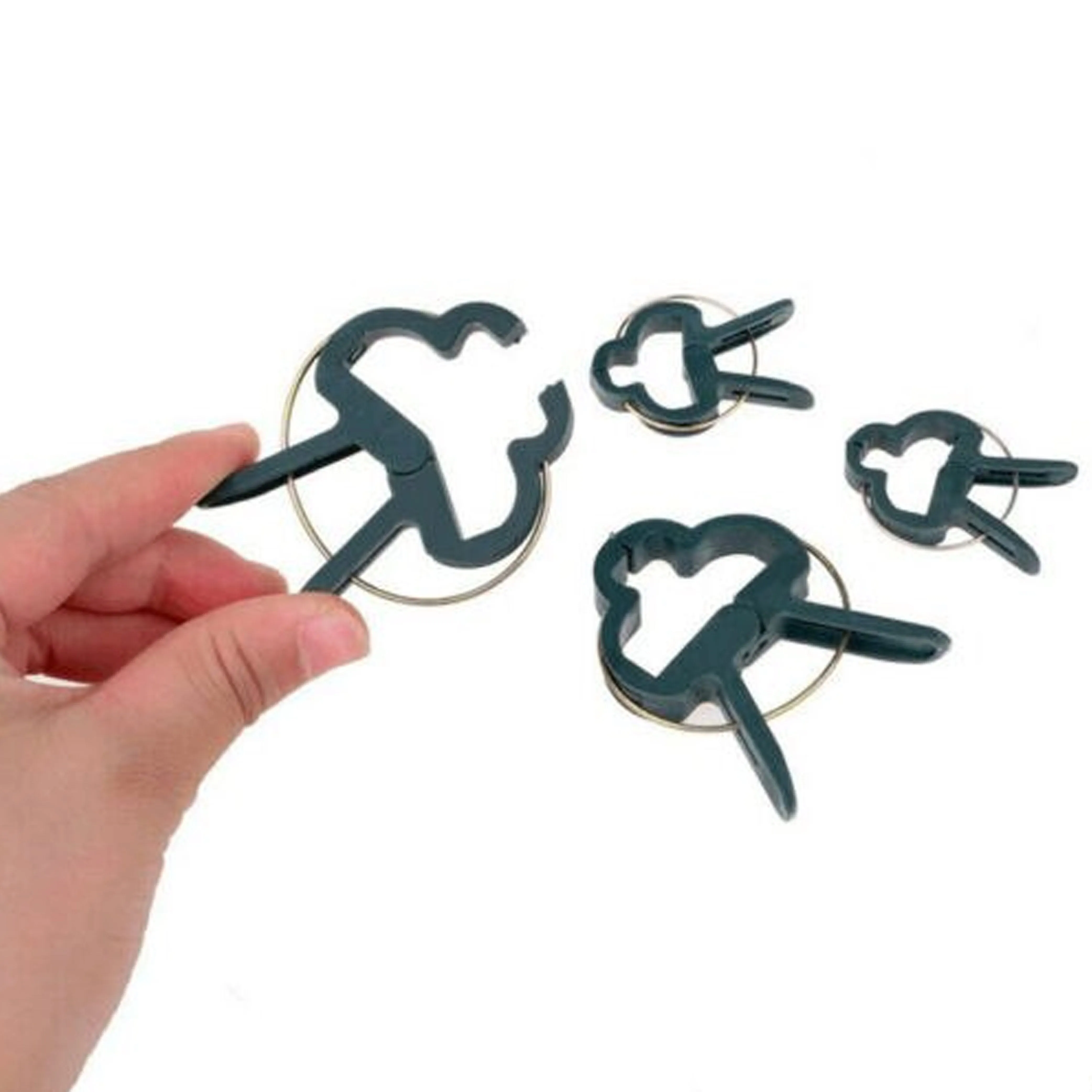 20PC Plant Support Clips Spring Loaded Garden Flower Large Small Plant Twine Tie