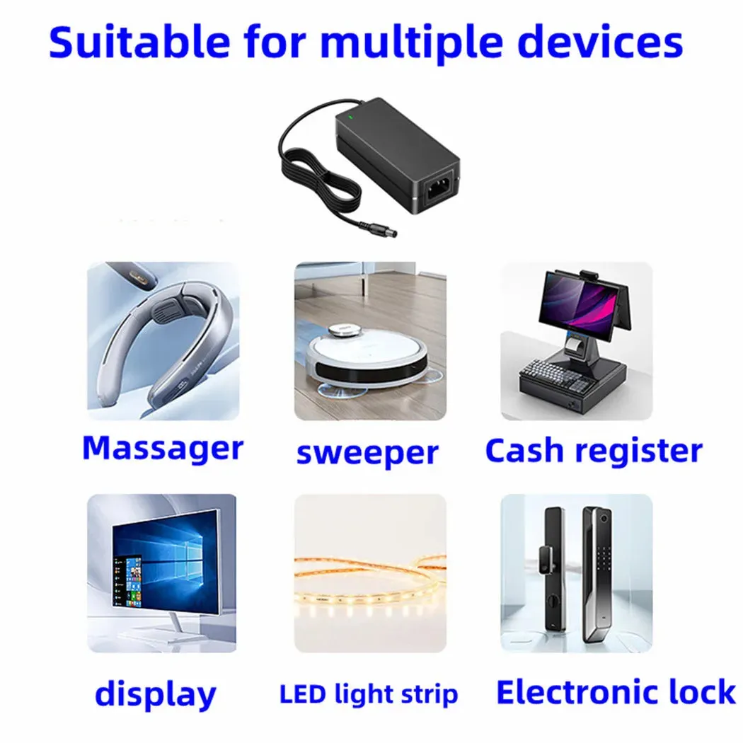 AU Plug Power Supply 5V 6V 7.5v 9V 12V 13.5V 15v 16V 18v 19V 20V 24V 25V 28V 29V 30V 31V 32V 36V 42V 48V 1A 2A 3A 4A 5A 6A Power Adapter
