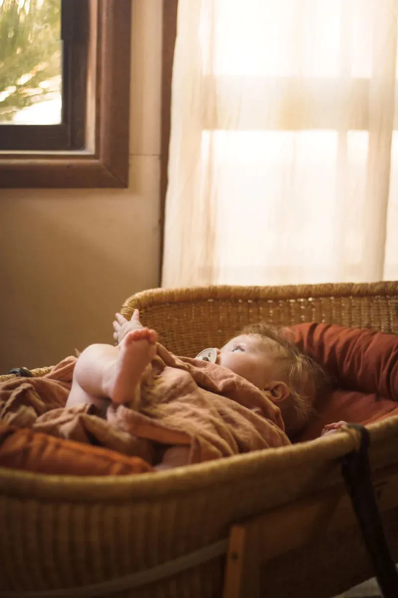 Baby Nest - Linen - Terracotta (1 WEEK TURNAROUND)
