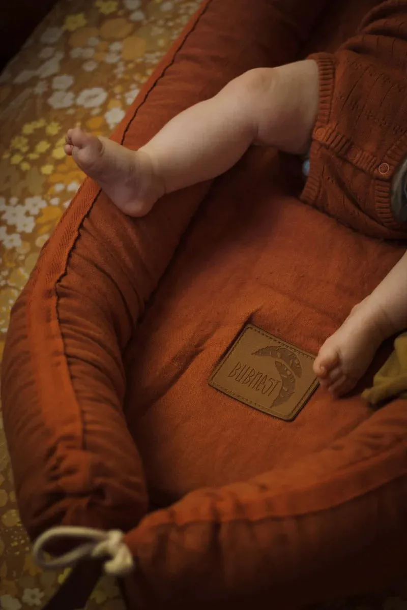 Baby Nest - Linen - Terracotta (1 WEEK TURNAROUND)