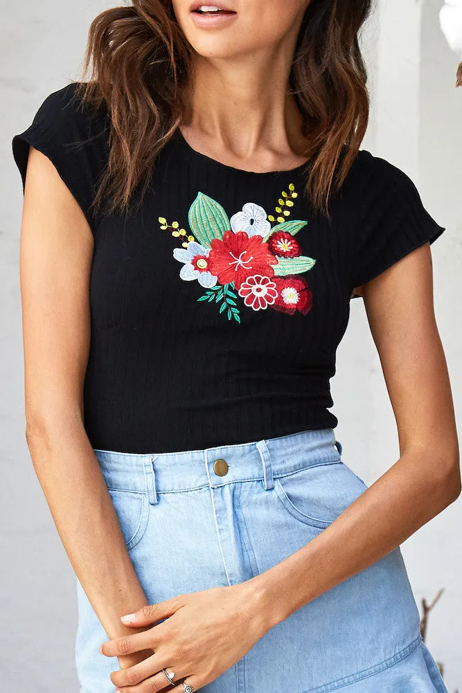 Compass Bodysuit Black