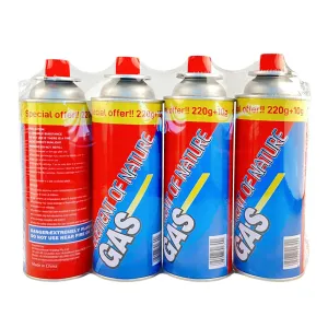 Element of Nature Portable Butane Gas Canisters - Pack of 4