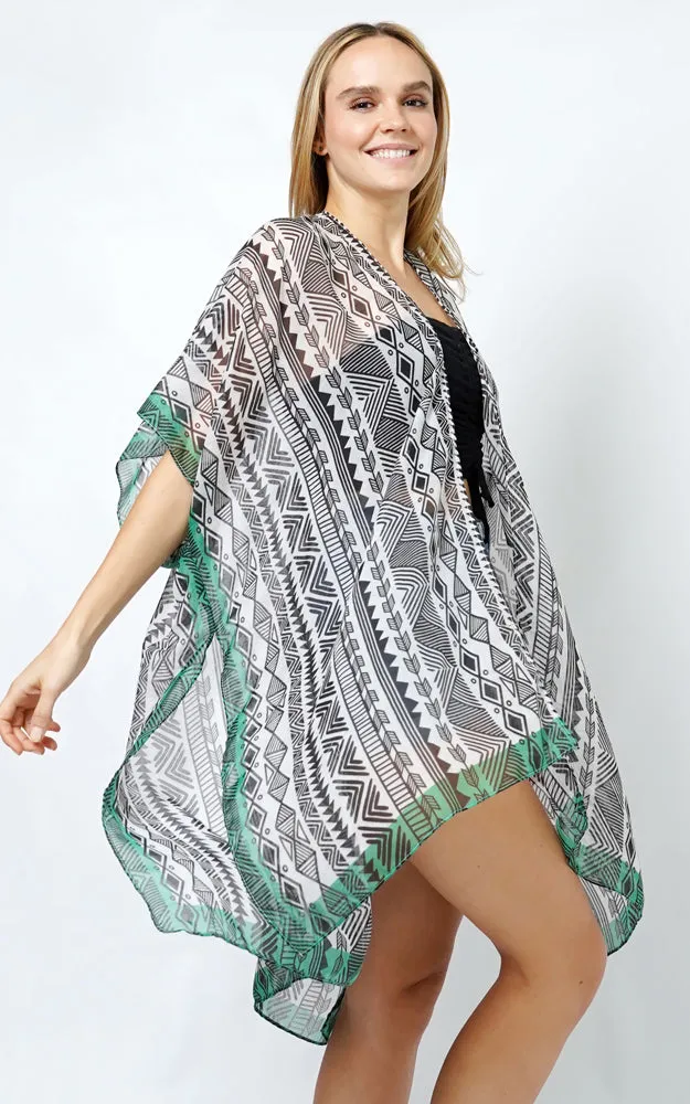 EVT5102 ETHNIC PRINT KIMONO