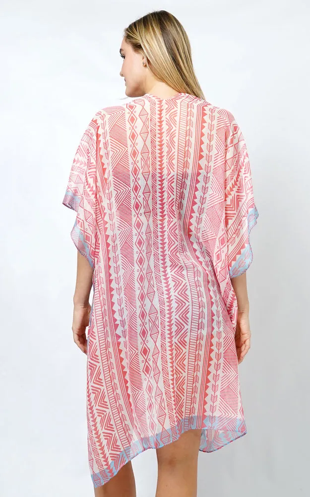 EVT5102 ETHNIC PRINT KIMONO