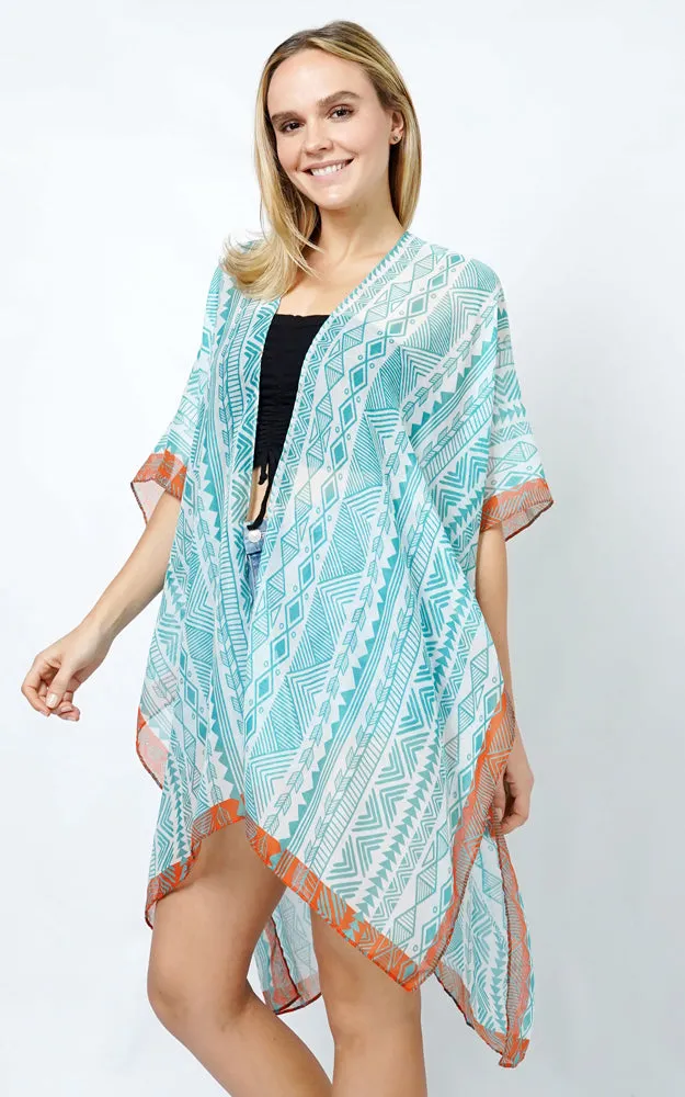 EVT5102 ETHNIC PRINT KIMONO