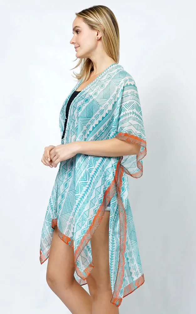 EVT5102 ETHNIC PRINT KIMONO