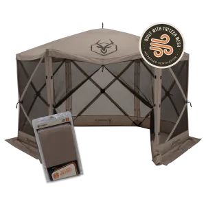 G6 Gazebo with Tri-Tech Mesh   Wind Panels