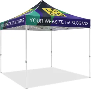 Heavy-Duty Canopy Tent with Your Logo and Custom Design 10x10 ft, CLICK TO CONFIGURE - Package Prices Start at $579.99