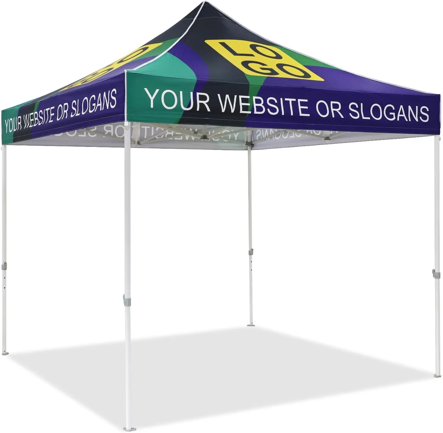 Heavy-Duty Canopy Tent with Your Logo and Custom Design 10x10 ft, CLICK TO CONFIGURE - Package Prices Start at $579.99