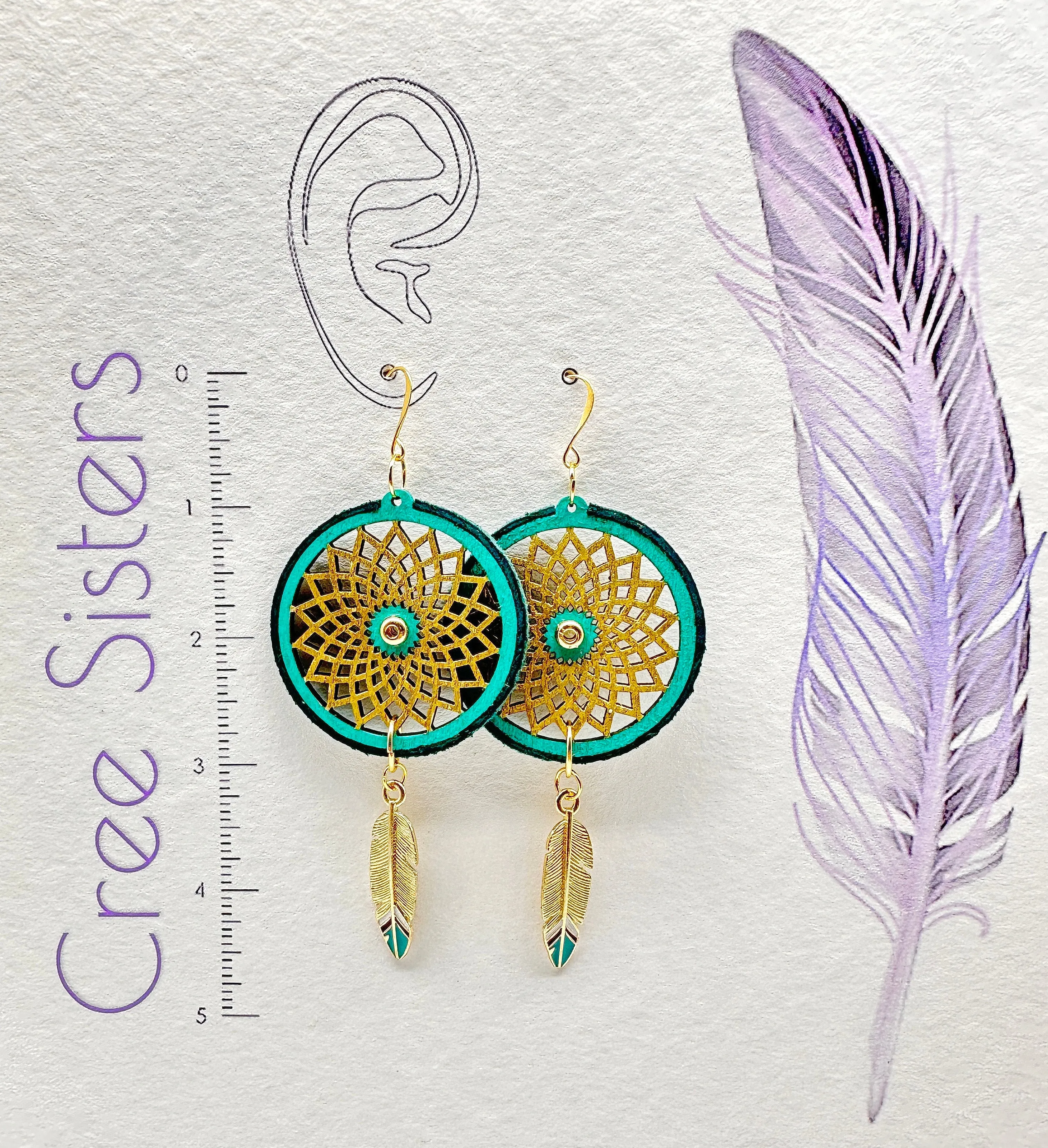 Indigenous Handmade Earrings - Dreamcatcher