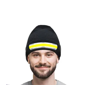 LED Beanie Hat With Light 230 Wide Beam Rechargeable Head Lamp Hat