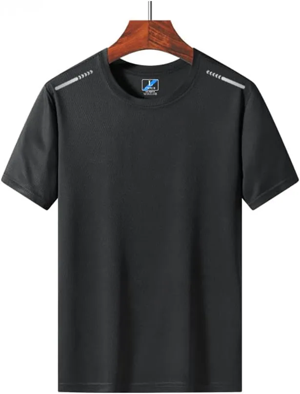 Men's 2 Pack Cooling Ice Silk Quick Dry Running T-Shirt UPF 50  Outdoor Athletic Workout Shirts