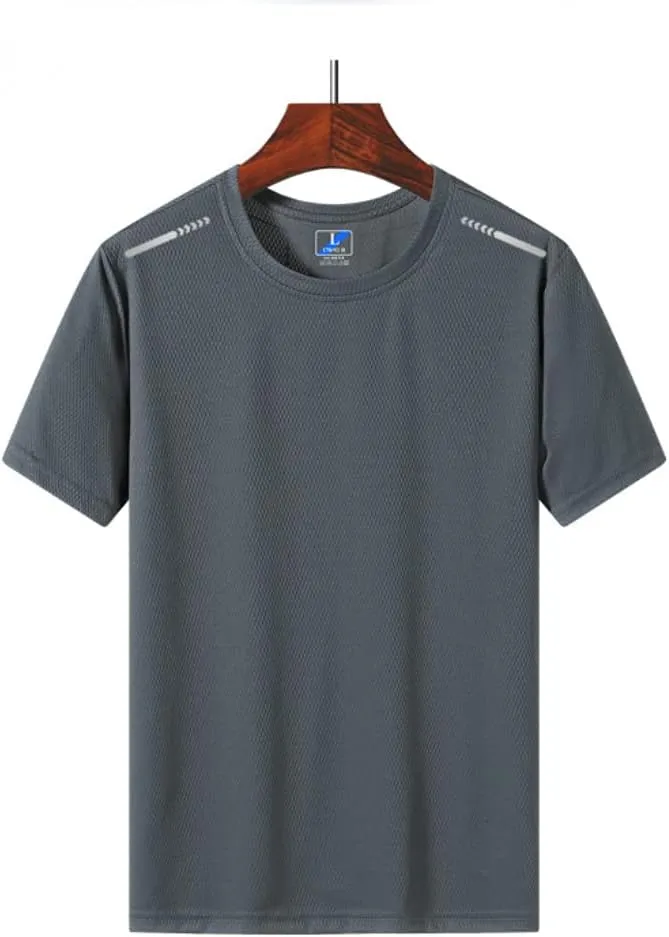Men's 2 Pack Cooling Ice Silk Quick Dry Running T-Shirt UPF 50  Outdoor Athletic Workout Shirts