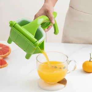 Portable Manual Juice Squeezer - Hand Pressure Citrus and Fruit Juicer