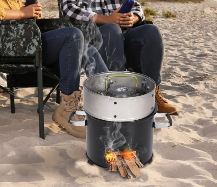 Rocket Stove Windscreen, 9.8"-14.2" Adjustable Stainless Steel Camping Wood Stove Windshield Portable Wind Guard for Outdoor Cooking