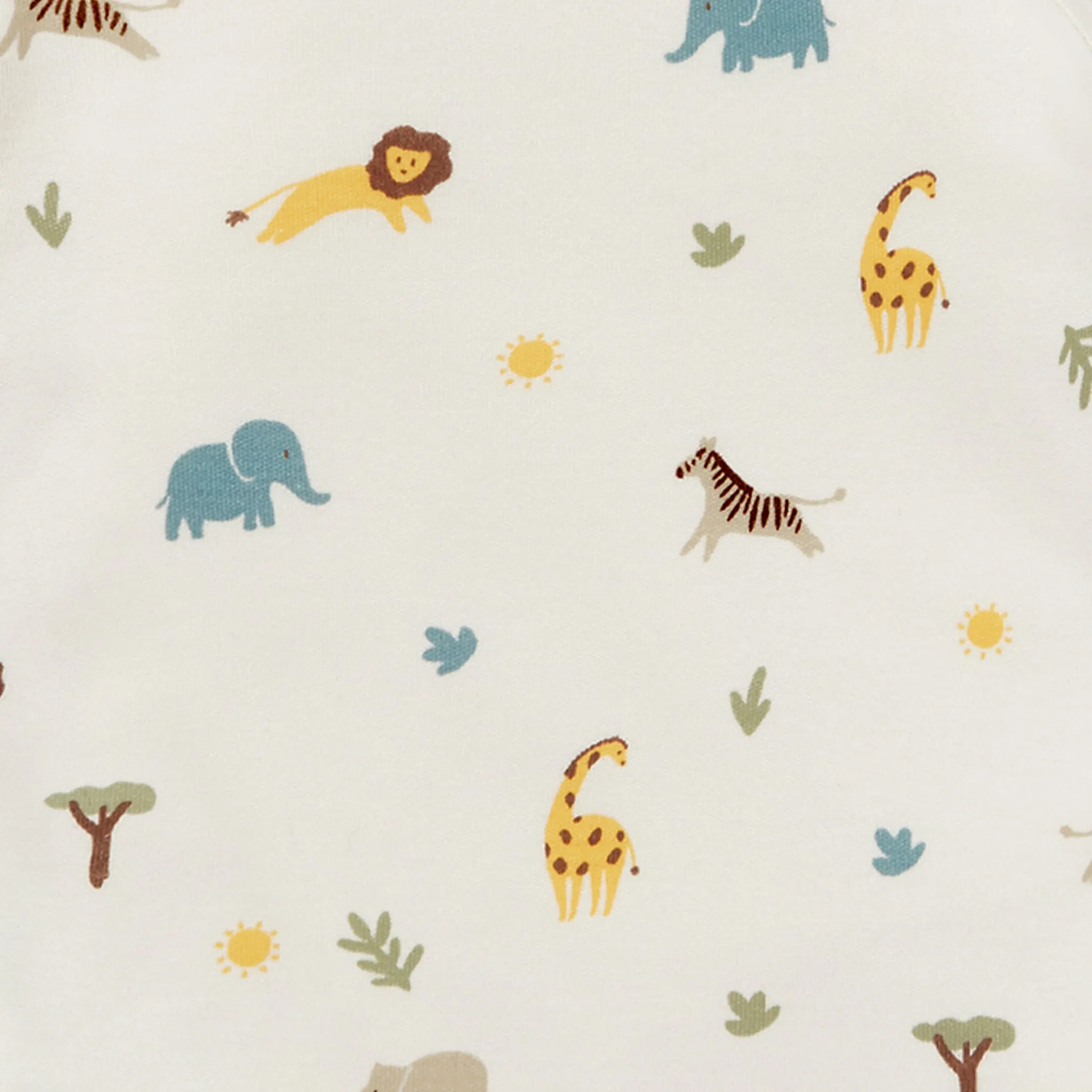 Safari & Ribbed Zip Summer Sleepsuit 2 Pack