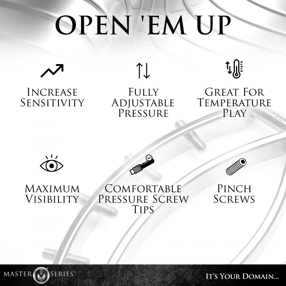Spread Em Stainless Steel Poker Labia Clamp with Adjustable Pressure Screws