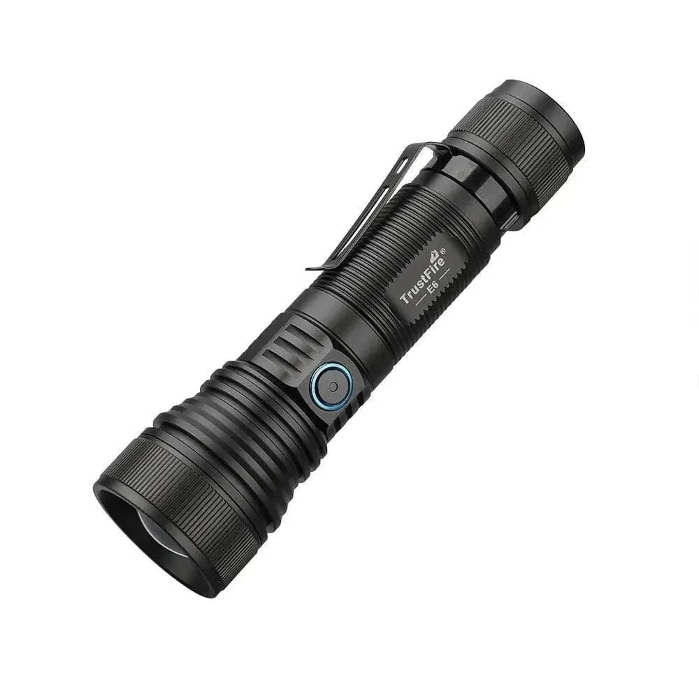 TrustFire E6 Flashlight ?C 1500 Lumens, USB-C, Magnetic Tail