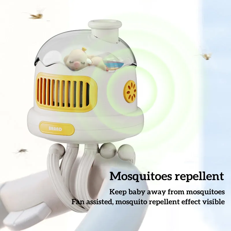 USB Rechargeable Portable Mosquito Repellent Stroller Fan