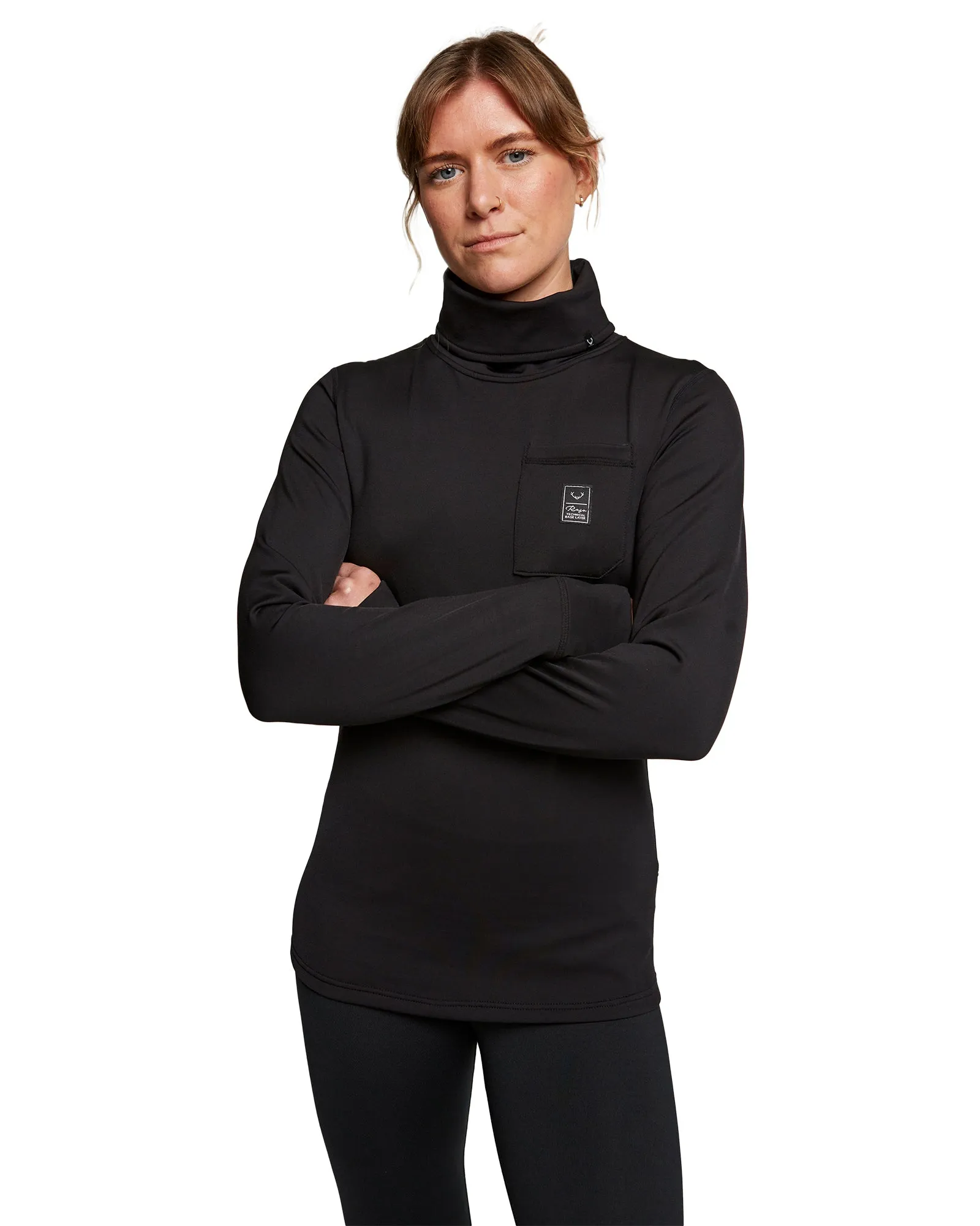 WOMENS PARK LIFE FUNNEL NECK - TRUE BLACK