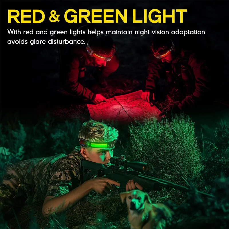 Xowl-Bright 1200 Lumens Multi-Color LED Headlamp with Light Strips 2 Pack